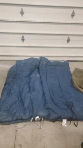 (2) DuPont Hollofil II Sleeping Bag, Blue, Insulated Polyester, WZ87345