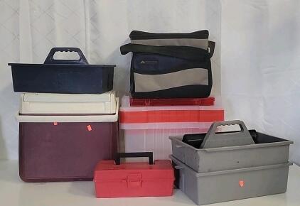 (2)Lunch Boxs (3) Tool Trays (2) Small Tool Boxs