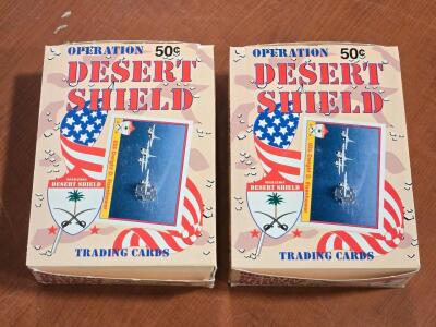 (2) 1991 Operation Desert Shield Full Boxes of Trading Card Packs