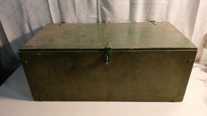 Green Wooden Storage Box -32"L x16"W x13"H