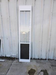 White Storm Door Insert Panel, Aluminum Frame, 6 ft x 1.5 ft