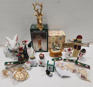 Assorted Vintage Holiday Decor And Figurines