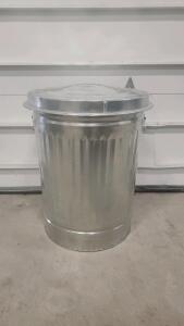 Behrens 1210K Metal Trash Can, 10 Gallon Capacity, Galvanized Steel