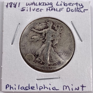 1941 Walking Liberty Silver Half-Dollar - Philadelphia Mint