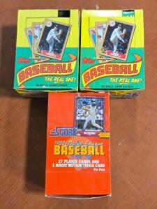 (2) 1987 Topps & (1) 1988 Score MLB Player Card Pack (Empty) Boxes