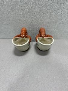 (2) Fitz & Floyd Fish Market lobster gravy boat.