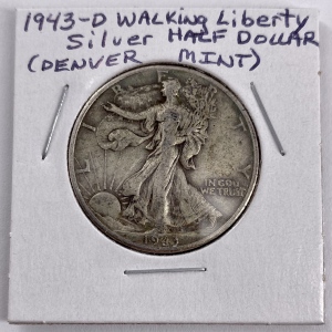 1943-D Walking Liberty Silver Half-Dollar - Denver Mint