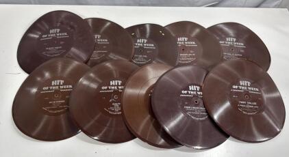 Assorted Collection Of 10 Of The "Hit of the Week" Record, Which Were Unique Cardboard-Based Records Produced In The Early 1930s.