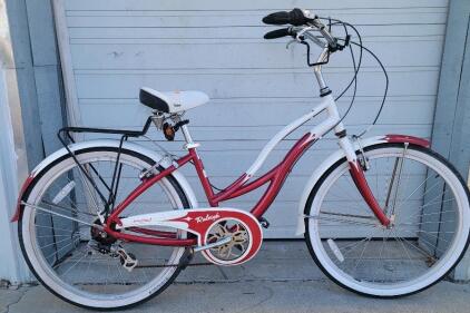 26" Raleigh Retroglide 7 Bike, Red and white