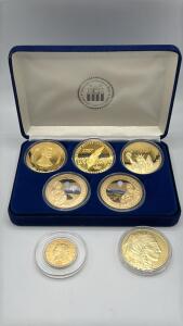 National Collectors Mint Commemorative Coin Set , Replica Copy Of A 2014 American Gold Buffalo Coin , Commemorative Coin Copy , A Tribute To The 1849 P Liberty $20 Double Eagle Coin