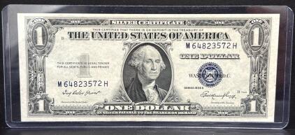 (Crisp) 1935 Series Silver Certificate One Dollar, Serial M64823572H