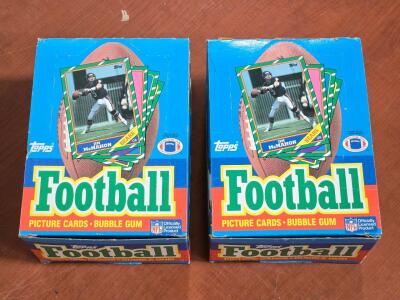 (2) 1986 Topps NFL (Empty) Player Card Boxes