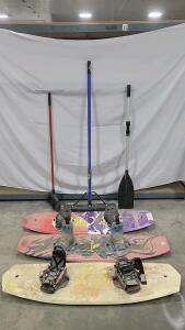 (3) Wake Boards W/ (1)Paddle