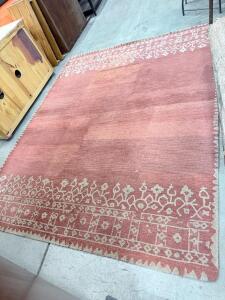 Pottery Barn Desa Tufted Rug, 5' x 8', 100% Wool, Terracotta Design