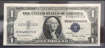 (Crisp) 1935 E Series U.S. Silver Certificate, One Dollar, Serial R00489571H