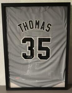 Framed Frank Thomas Autographed Chicago White Sox Jersey #35