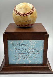 Official American League Baseball, Hand-Signed By TONY KUBEK , 3 Time All Star & 3 World Series Championships