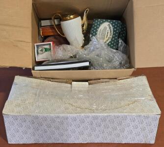 (1) Vintage 925 Sterling Silver 1.5"x2" Picture Frame (1) Vintage Disney's Splash Mountain 5"x8" Picture Frame (3) 6" Glass Bowls & Vintage Franklin Heirloom Doll Angel in Original Box - 19"H