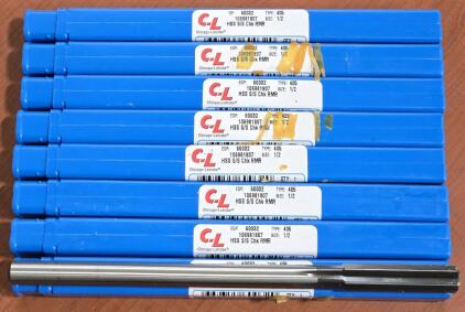 (8) *New* Chicago-Latrobe &frac12;" High-Speed Steel Chuck Reamer Bits