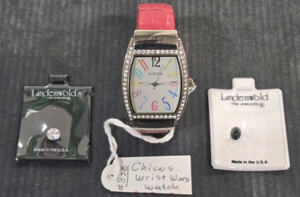 Chico's Women's Fashion Watch & Lindenwold's Cubic Zirconia Faceted Gemstones