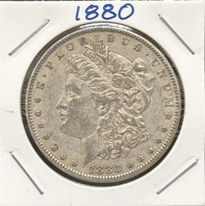 1880 Morgan Dollar, United States Coin, One Dollar Face Value, Silver Composition