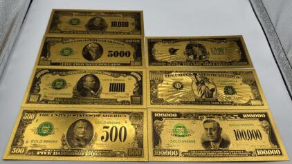 Replica Gold U.S. Bank Notes