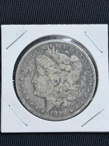 1898 Morgan Silver Dollar,Philadelphia Mint, 90% Silver