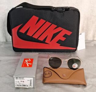 (1) Nike Cross Body Shoe Box / Bag & (1) Pair Of Ray Ban Sunglasses