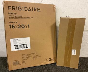 ALL NEW!!! Frigidaire PureAir&reg; 16" x 20" x 1" MERV 8 Allergen Air Filter - 2 Pack, Portable Air Conditioner Window&Sliding Door Vent Kit with 4-in-1 Coupler Filter Suitable for 5.1/5.9&rdquo; Exhaust Hose