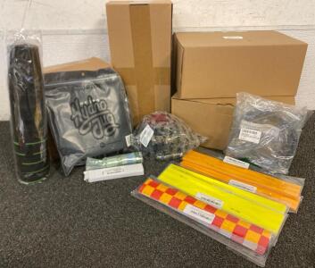 ALL NEW!!! Camping Mess Kit - 1 To 2 Persons, Large Outdoor Electrical Box (12.5 x 8.5 x 5 inch), Emergency Dash Strobe Lights, Glow In The Dark Ashtrays For Car, HydroJug Sleeve, Reflective Lights And More