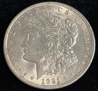 1921 Morgan Silver Dollar Coin