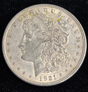 1921 Morgan Silver Dollar Coin