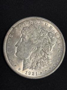1921- D Morgan Silver Dollar Coin