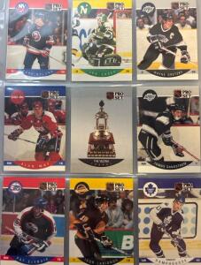 Collection Of 1990 Pro Set Hockey Trading Cards