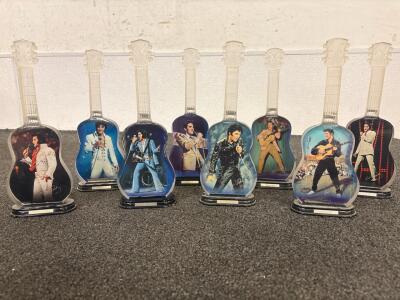(8) Elvis Presley Themed Miniture Guitar Shaped Table Decor