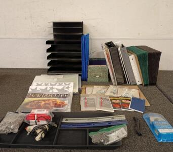 Office Supplies (5) Binders (2) File Folders (48) Plastic Envelopes (2) Sets Stickers (4) Cards (2) Sets Thank You Cards and more SEE PICTURES