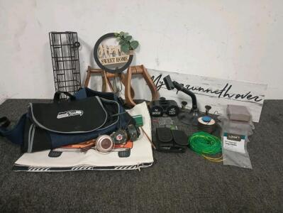Seattle Seahawks Backpack, (2) Old Spinning Fishing Reels, Antique Wood Stirrups, And More