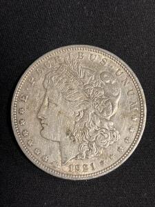 1921- D Morgan Silver Dollar Coin
