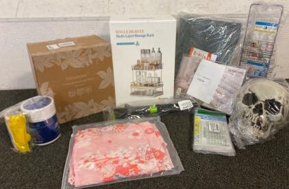 ALL NEW!!! Multi-Layer Storage Rack, Bath Rug, Table Runner, Thanksgiving Salad Plate Set (6), Fridge Bin, Kimono Robe And More
