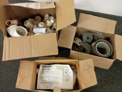 (1) American Standard Princeton Pressure Balancing Bath and Shower Kit (1) Box of PVC Pipe Angles (1) Box of Miscellaneous sized Metal Belt Runners