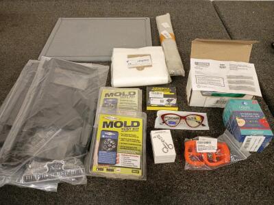 (2) Mold Test Kits (2) Car Dent Pullers (1) Tub Spout (2) Music Stands (1) Cutting Board (15) Pack Vacuum Bags Kenmore Style CQ 5055