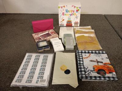 (201) Piece Party Set (1) Ixebella Clutch (41) Piece Profusion Makeup Set (4) Piece Pearl Earring Set (4) Piece Gel Polish Set (2) Phone Cases (1) Body Wash Towels (5) Sheets Snowflake Stamps (2) Piece Flag Set