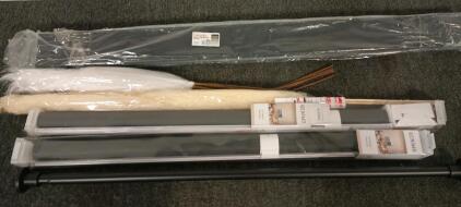 Tanzite Black (ERB4) Aluminum Edge Restraint 4" x 48", (3) Rolling Blackout Shades 32" x 72", Faux Grasses, And More!