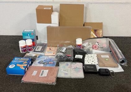 BRAND NEW PRODUCTS!! Including (1) Tuiiopoli Farkle Dice Scoreboard Set, Hanging Christmas Lights, (2) Pairs Of Arthritis Gloves, And So Much More!!