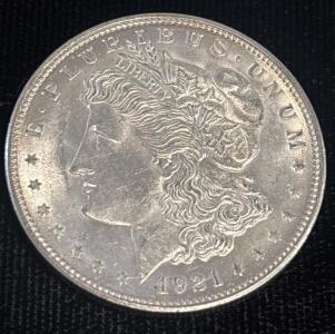 1921 Morgan Silver Dollar Coin