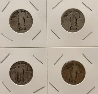 (4) Standing Liberty Quarter Dollar - 90% Silver
