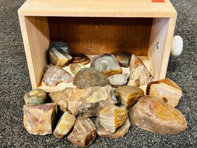 Bulk Lot of Natural Polished Pre-Formed Stone Slabs- Biggs Jasper and Argentine Agates