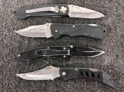 (4) Pocket Knives (7"-7.5" Overall Lengths)