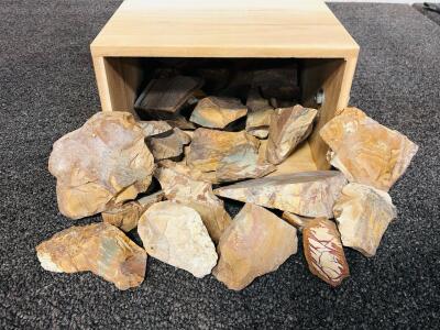 Bulk Lot of Natural Polished Pre-Formed Stones- Owyhee Jasper Rough Stone