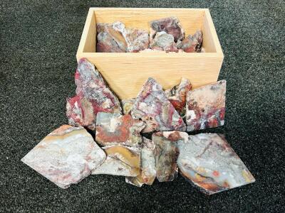 Bulk Lot of Natural Polished Pre-Formed Stone Slabs- Crazy Lace
